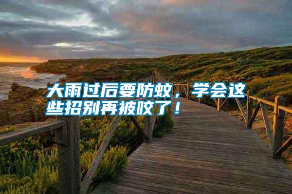 大雨過(guò)后要防蚊,學(xué)會(huì)這些招別再被咬了!