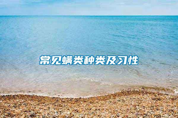 常見(jiàn)螨類種類及習(xí)性