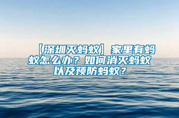 【深圳滅螞蟻】家里有螞蟻怎么辦？如何消滅螞蟻以及預(yù)防螞蟻？