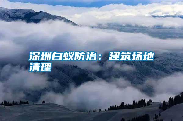 深圳白蟻防治:建筑場地清理