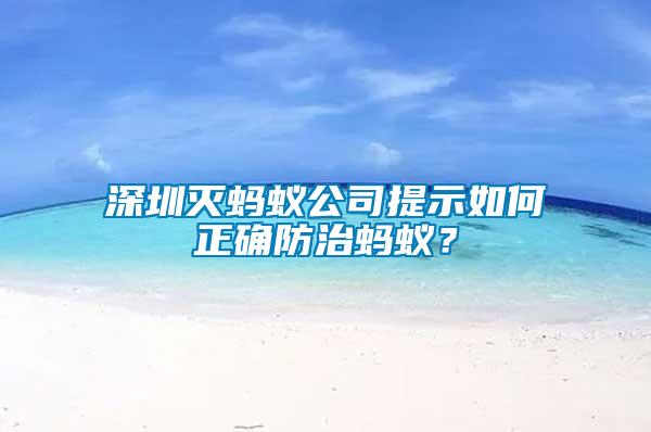 深圳滅螞蟻公司提示如何正確防治螞蟻？