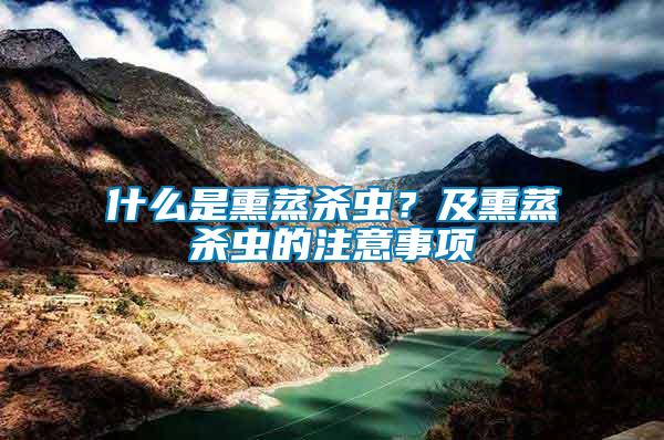 什么是熏蒸殺蟲？及熏蒸殺蟲的注意事項