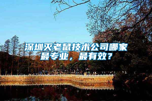 深圳滅老鼠技術(shù)公司哪家最專業(yè)，最有效？