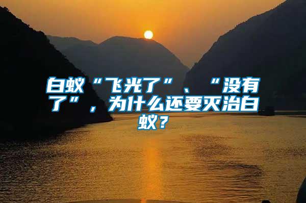 白蟻“飛光了”、“沒有了”，為什么還要滅治白蟻？