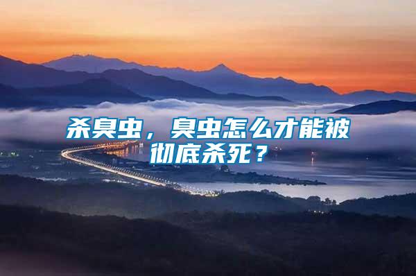 殺臭蟲，臭蟲怎么才能被徹底殺死？