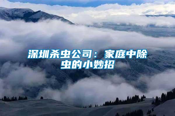 深圳殺蟲公司:家庭中除蟲的小妙招