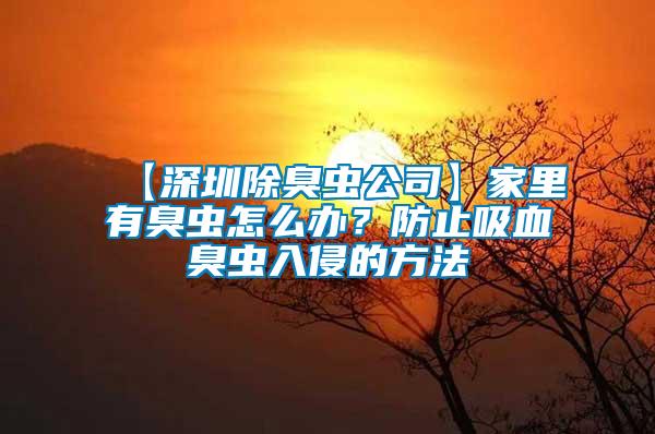 【深圳除臭蟲公司】家里有臭蟲怎么辦?防止吸血臭蟲入侵的方法