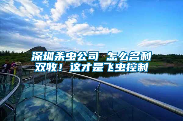 深圳殺蟲公司 怎么名利雙收!這才是飛蟲控制