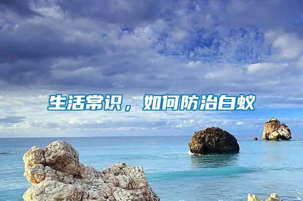生活常識,如何防治白蟻