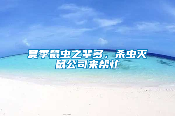 夏季鼠蟲之輩多,殺蟲滅鼠公司來幫忙